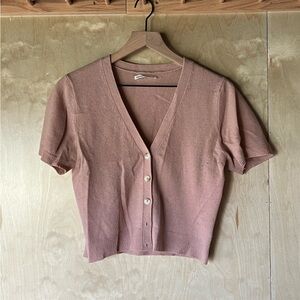 Reformation pink cashmere cardigan